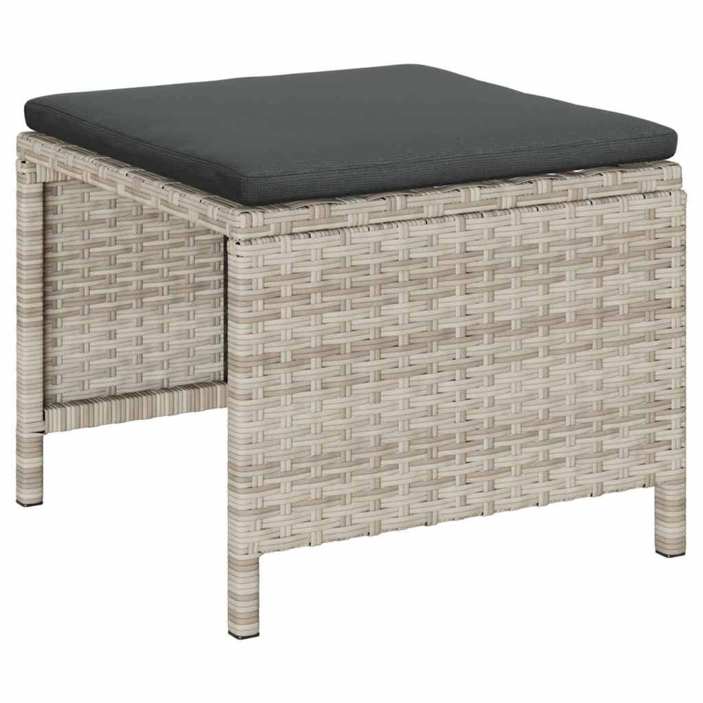 Ensemble de canapé de jardin 6 pcs Gris clair et gris foncé - XIOS