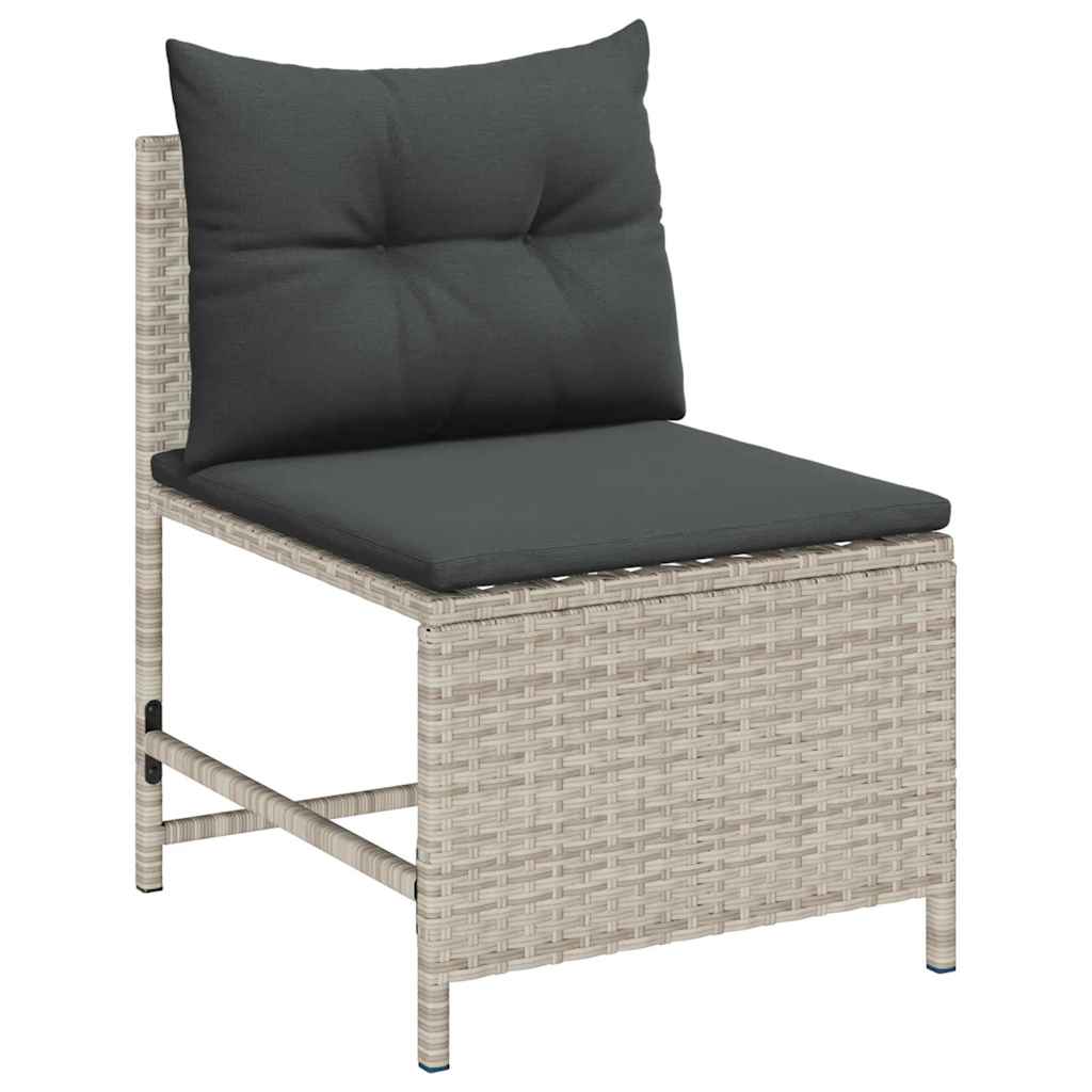 Ensemble de canapé de jardin 6 pcs Gris clair et gris foncé - XIOS