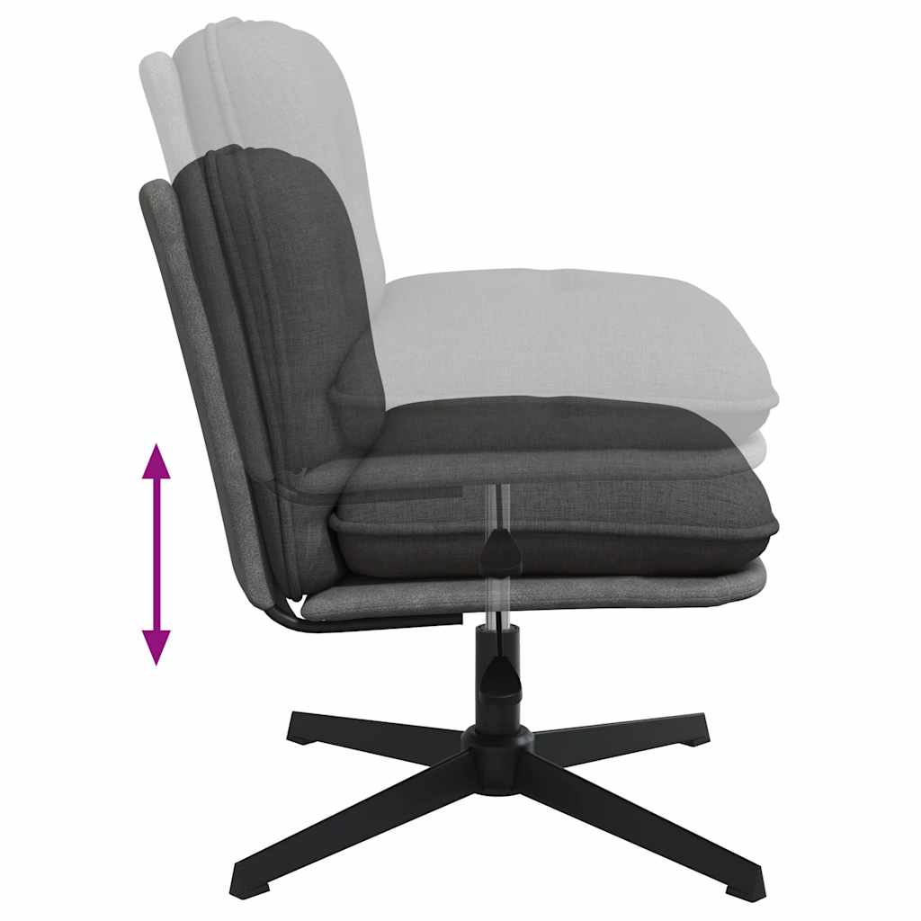Chaise pivotante de bureau Gris foncé Tissu - XIOS