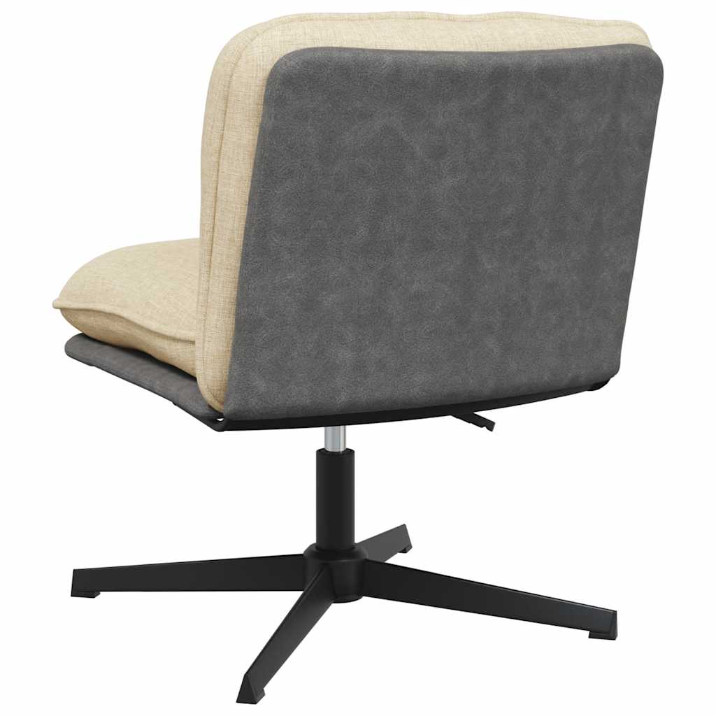 Chaise pivotante de bureau Crème Tissu - XIOS