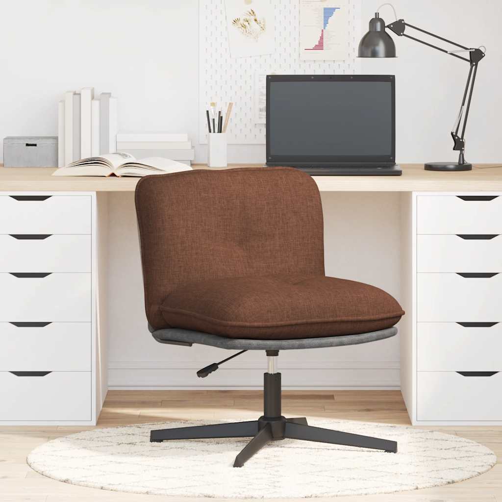 Chaise pivotante de bureau Marron Tissu - XIOS