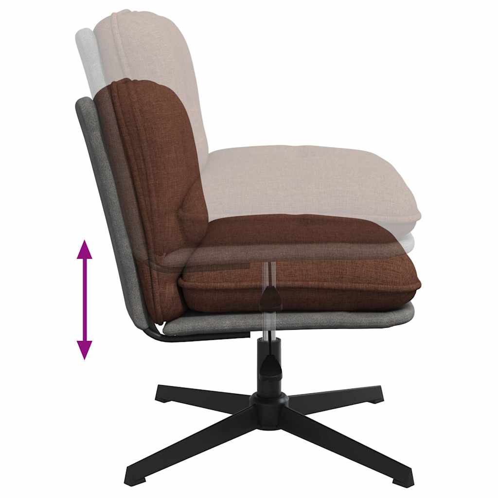 Chaise pivotante de bureau Marron Tissu - XIOS