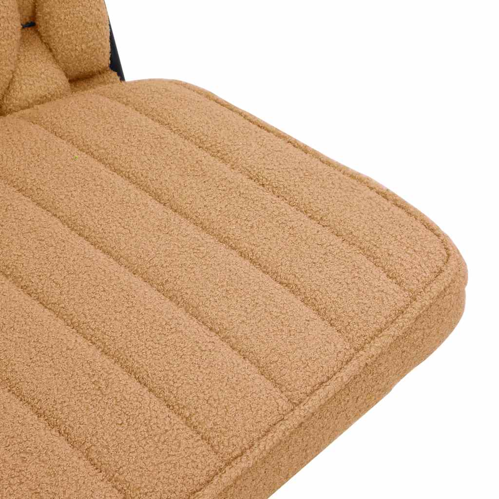 Chaise pivotante de bureau beige bouclé comme de la laine tissu - XIOS