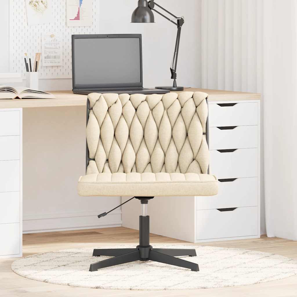 Chaise pivotante de bureau Crème Tissu - XIOS