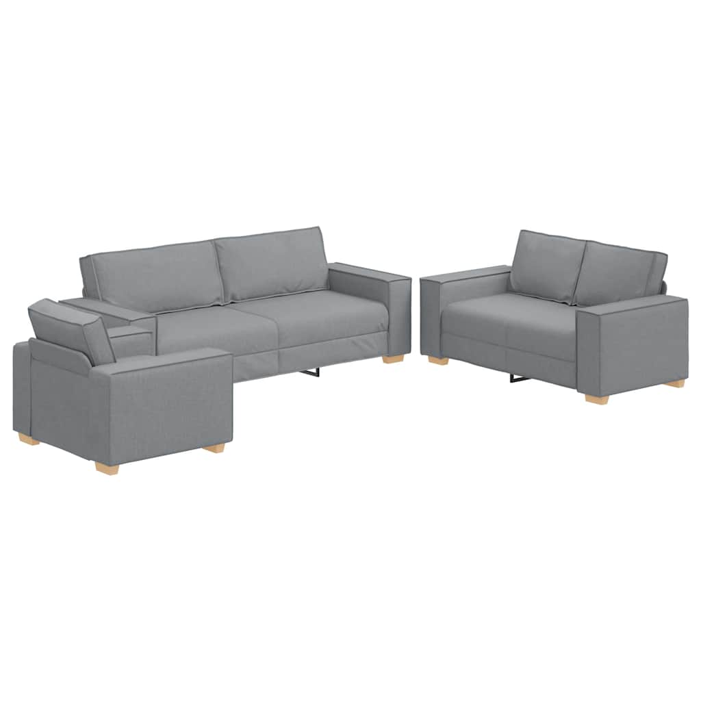 Ensemble de Canapés 3 pcs Gris 220 x 78 x 84 cm tissu - XIOS
