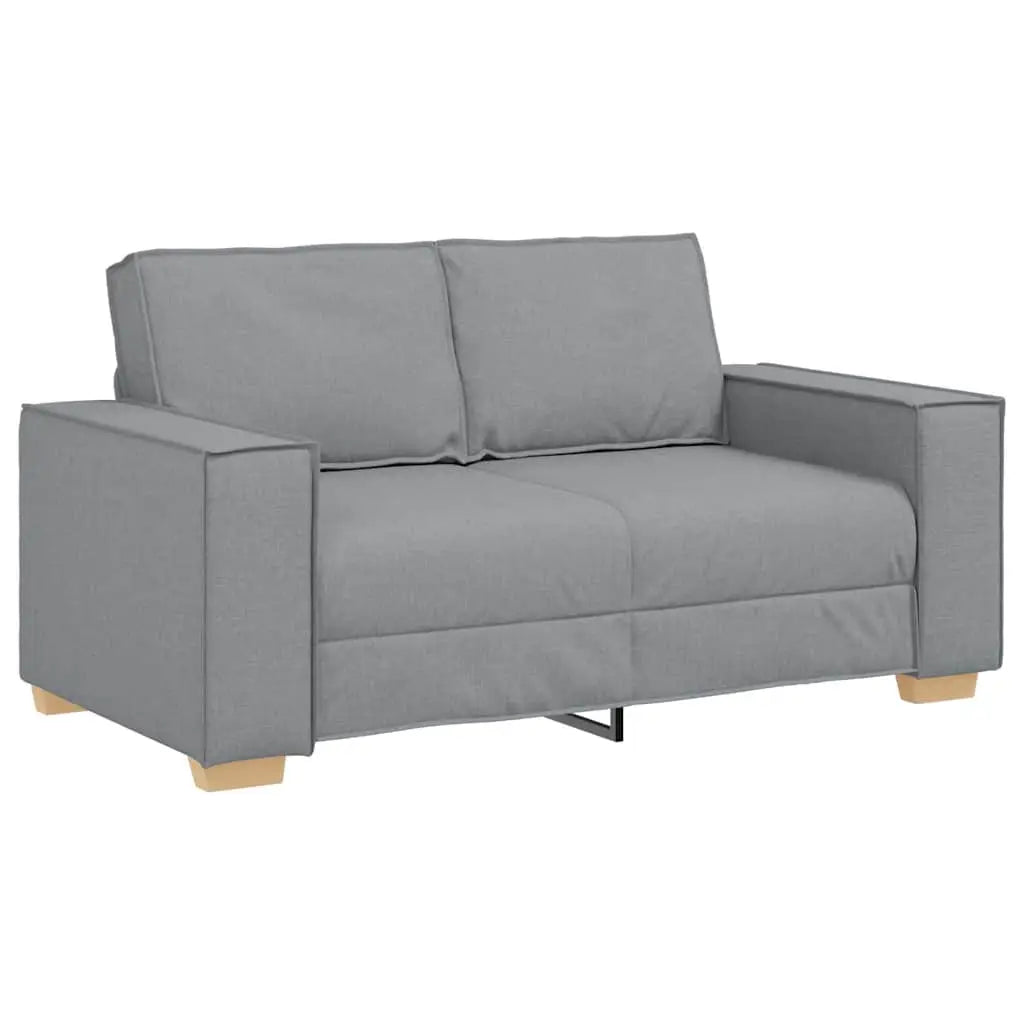 Canapé 3 pc Gris clair Tissu en lin mélangé - XIOS