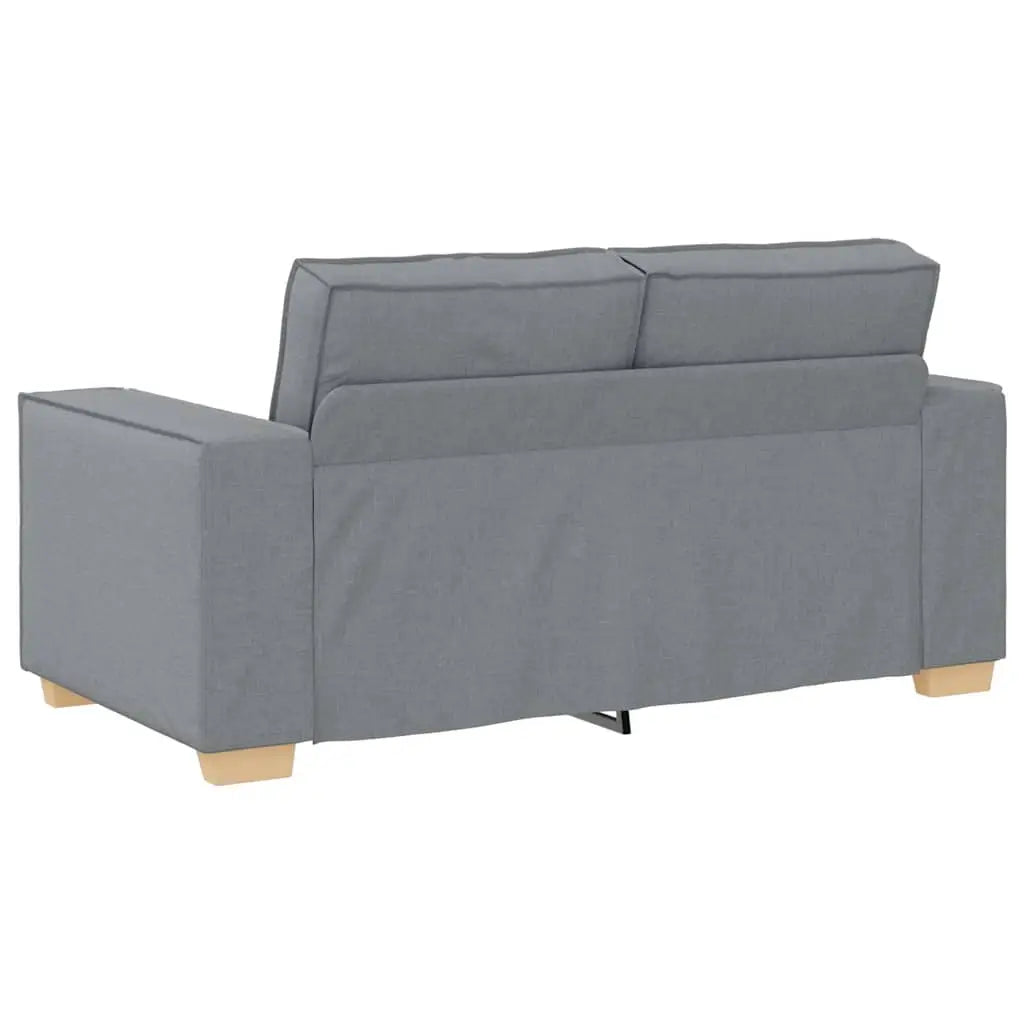 Canapé 3 pc Gris clair Tissu en lin mélangé - XIOS