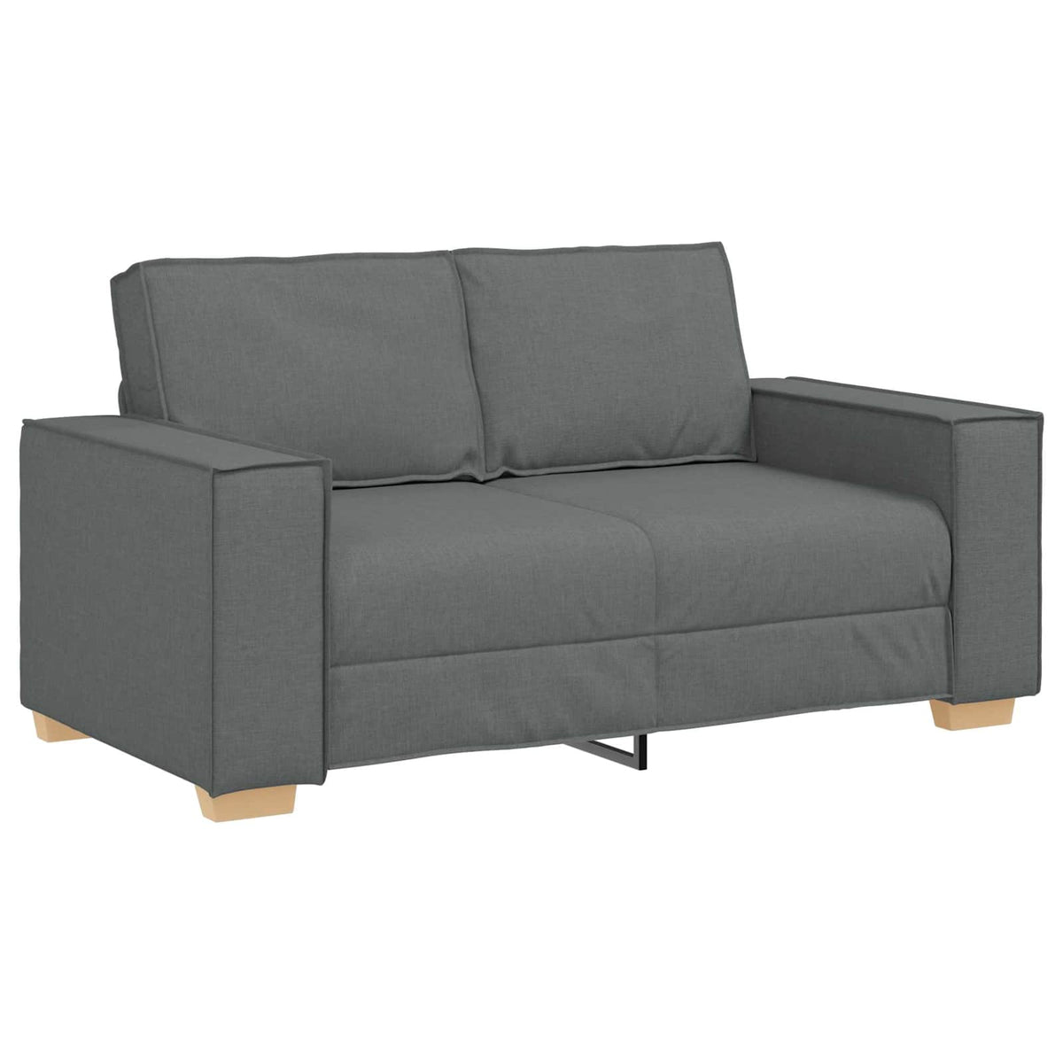 Canapé 3 pc Gris foncé Tissu en lin mélangé