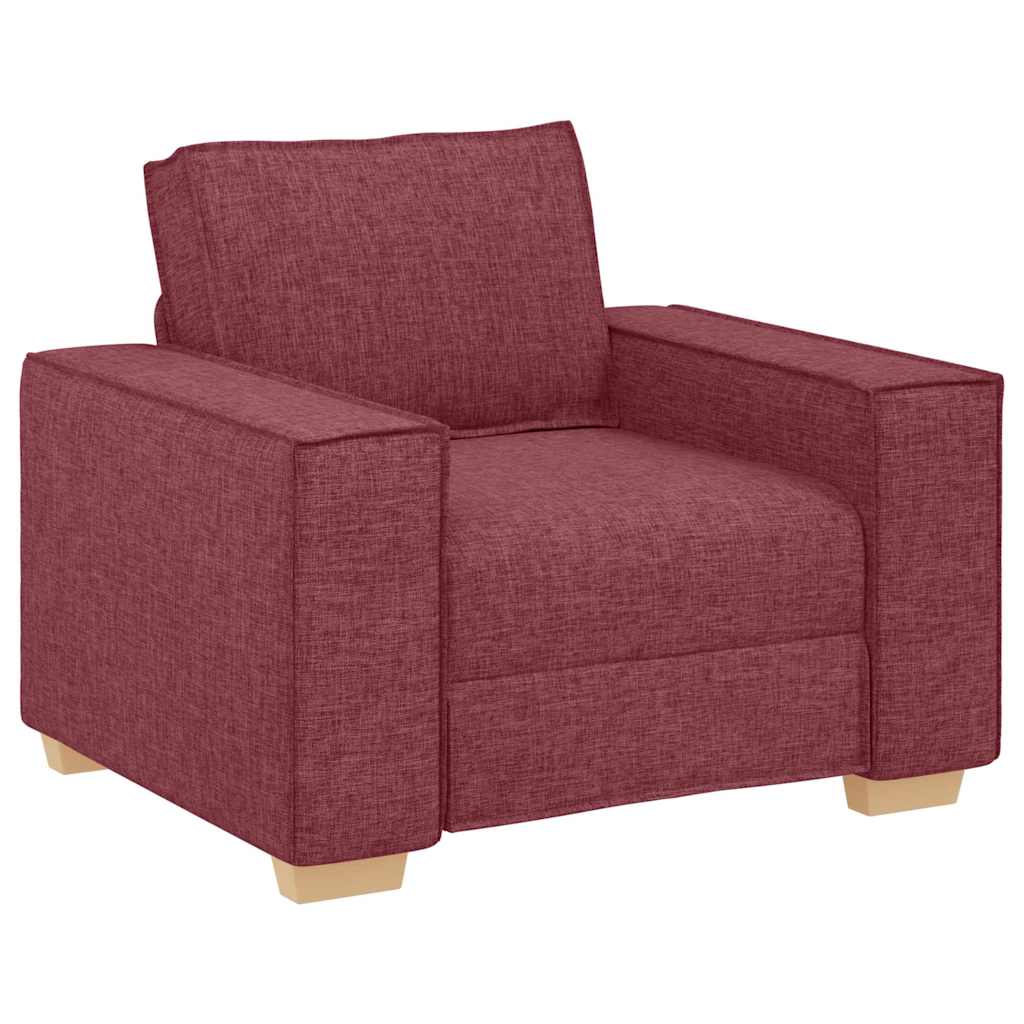 Canapé 3 pcs Bordeaux 220 x 80 x 84 cm Tissu en lin mélangé - XIOS