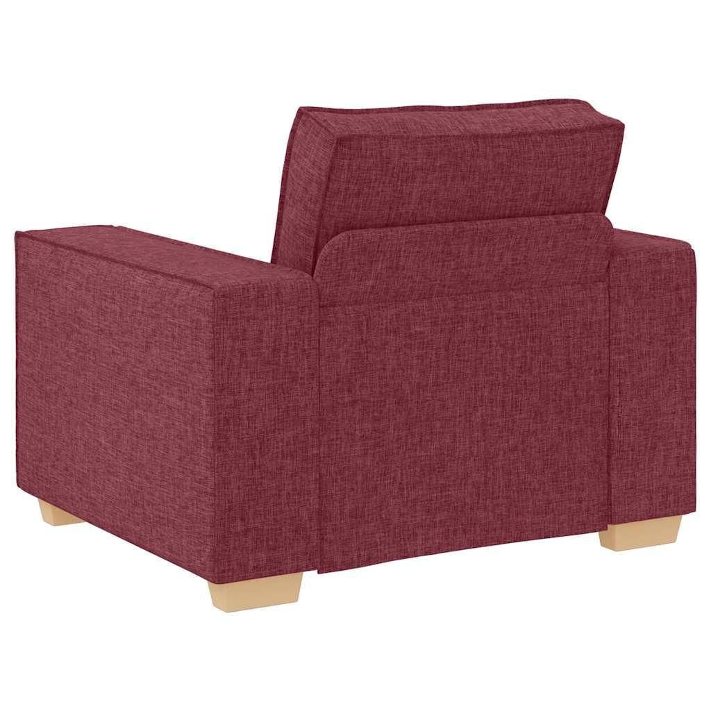 Canapé 3 pcs Bordeaux 220 x 80 x 84 cm Tissu en lin mélangé - XIOS