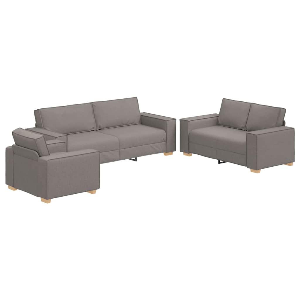 Ensemble de Canapés 3 pcs Taupe 220 x 78 x 84 cm tissu - XIOS