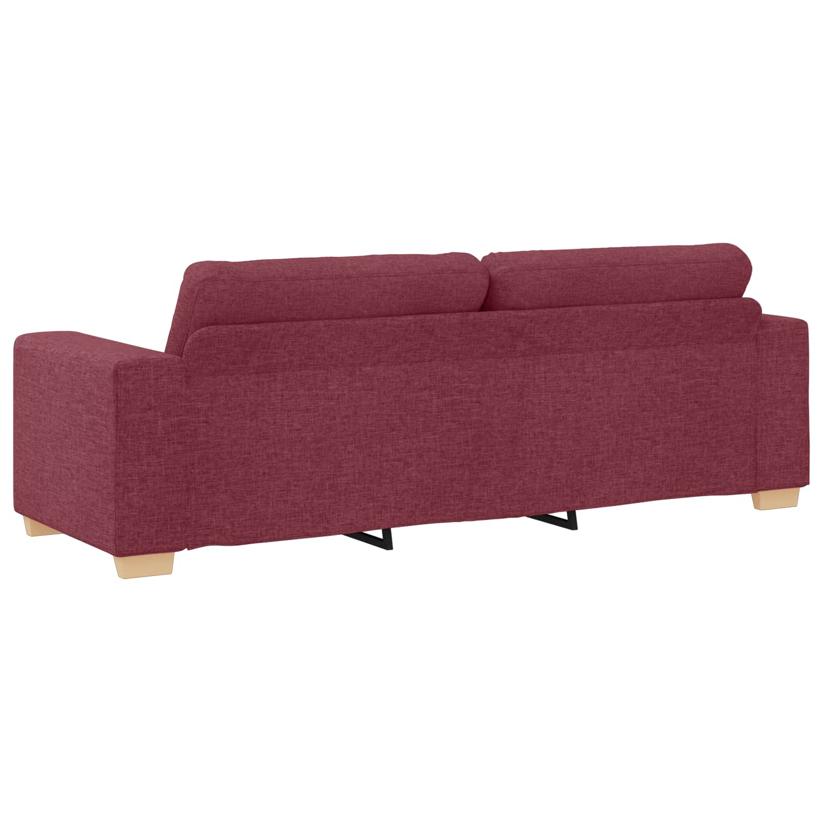 Canapé 3 pcs Rouge Vent 221 x 80 x 80 cm Tissu en lin mélangé - XIOS