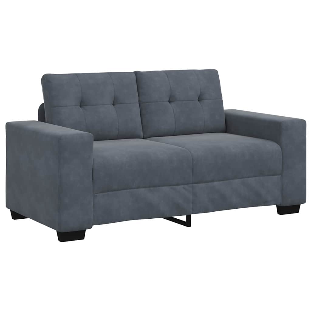 Ensemble de Canapés 3 pc Gris foncé Velours