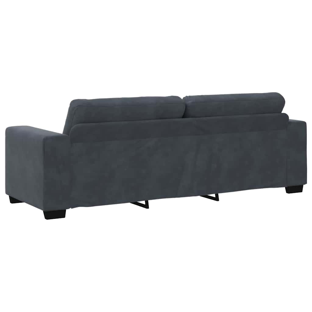 Ensemble de Canapés 3 pc Gris foncé Velours