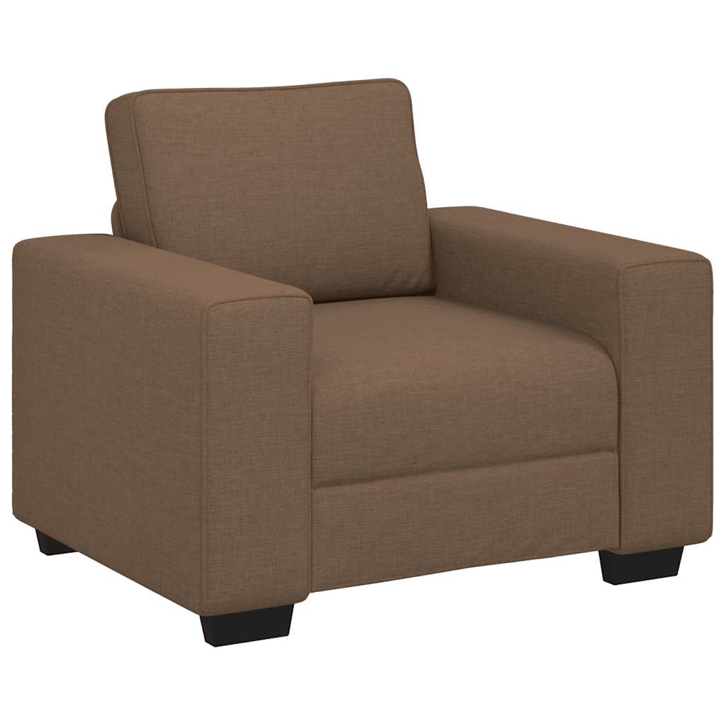 Ensemble de canapé 3 pcs avec coussins en tissu marron - XIOS