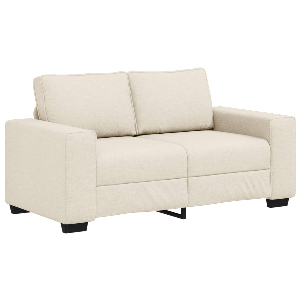 Canapé 2 pc Beige Tissu en lin mélangé