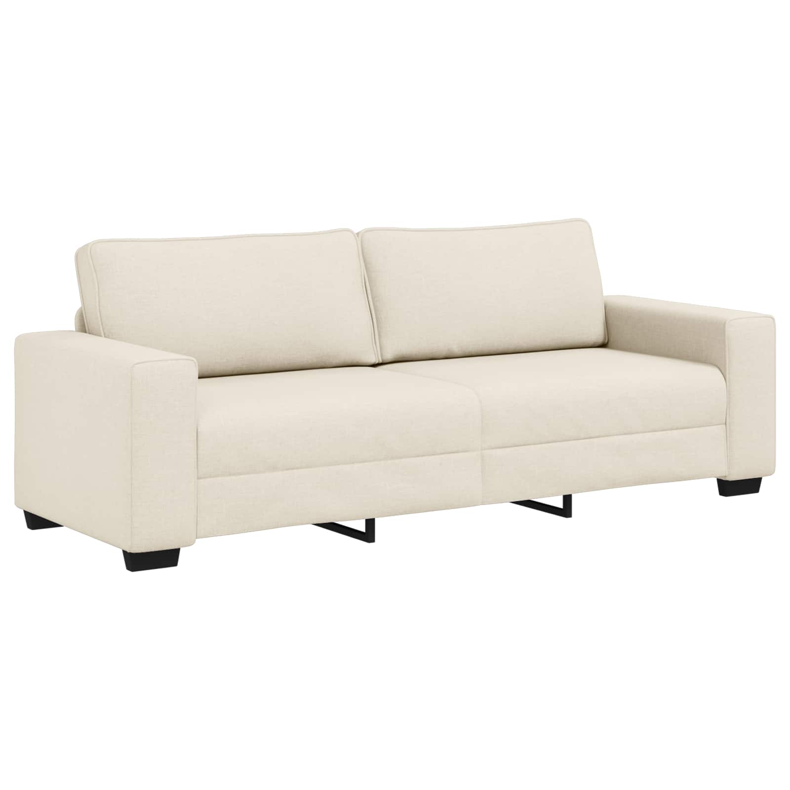 Canapé 2 pcs Beige 221 x 80 x 82 cm Tissu en lin mélangé - XIOS