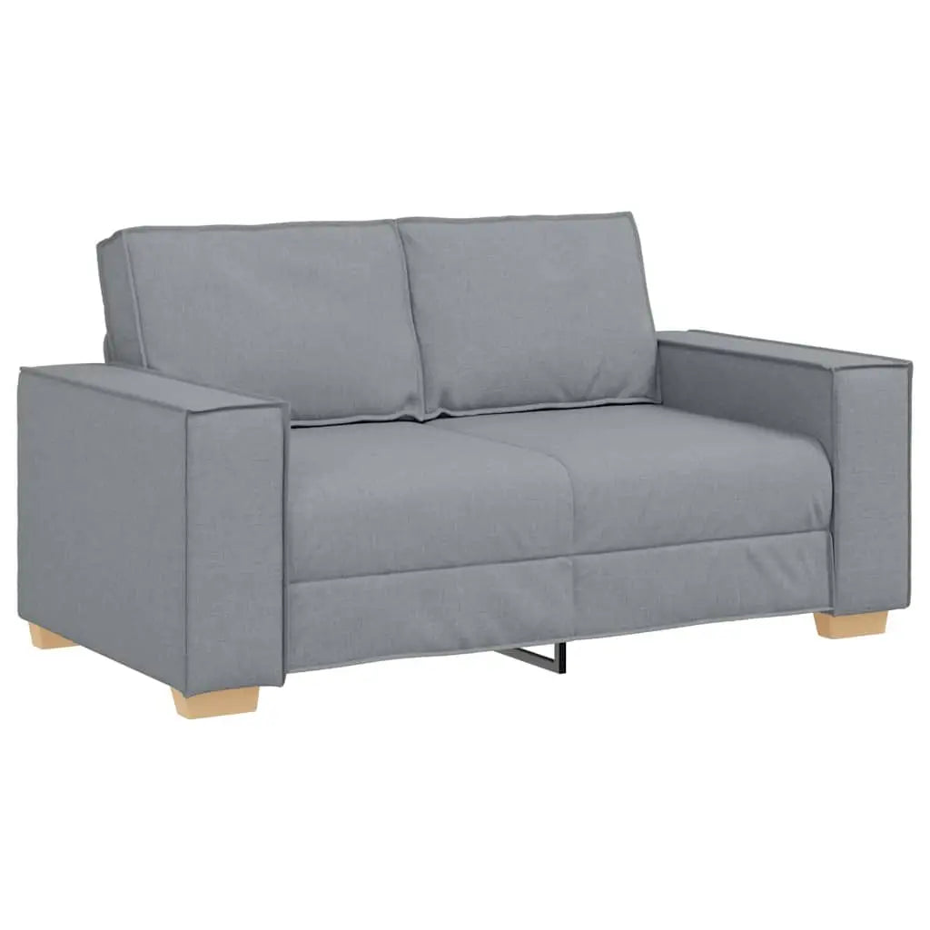 Ensemble de canapé 2 pcs avec coussins en tissu gris clair - XIOS