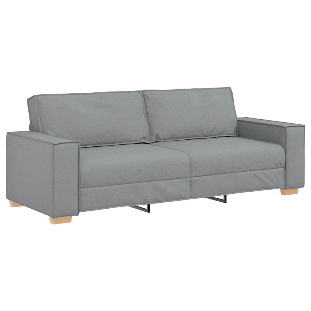 Ensemble de canapé 2 pcs avec coussins en tissu gris clair - XIOS