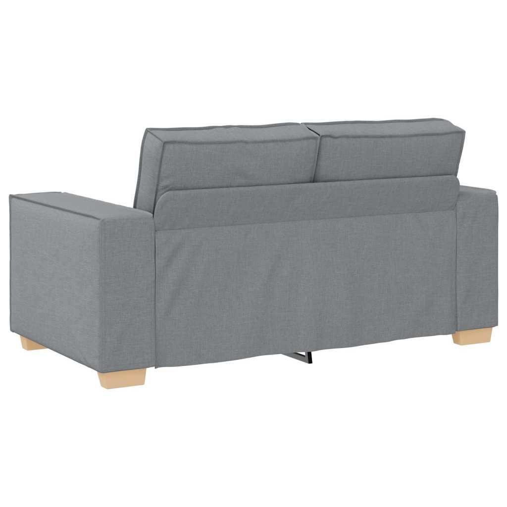 Ensemble de canapé 2 pcs avec coussins en tissu gris clair