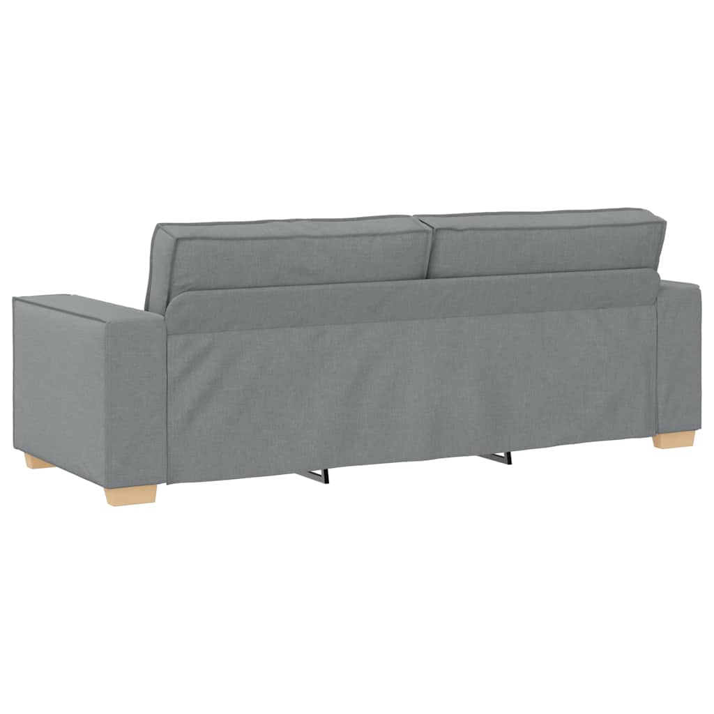 Ensemble de canapé 2 pcs avec coussins en tissu gris clair