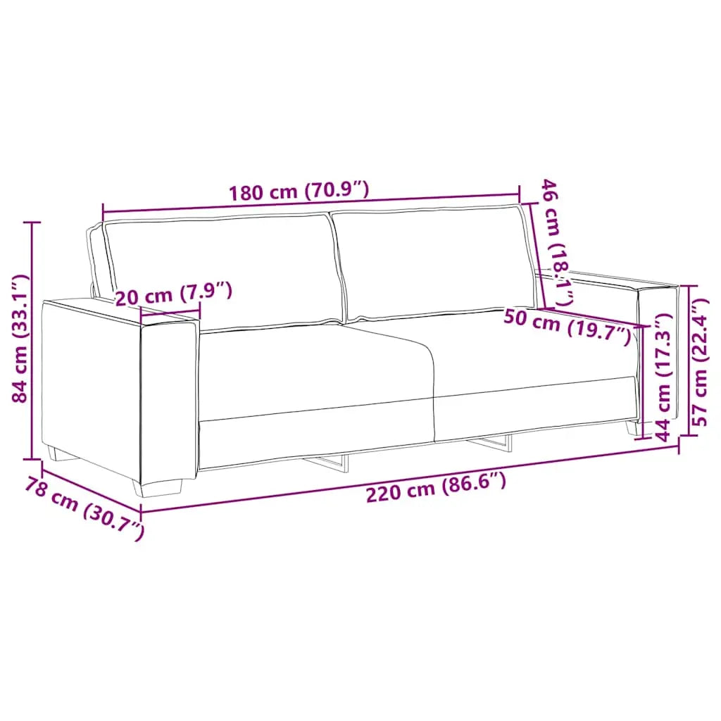 Ensemble de canapé 2 pcs avec coussins en tissu gris clair - XIOS