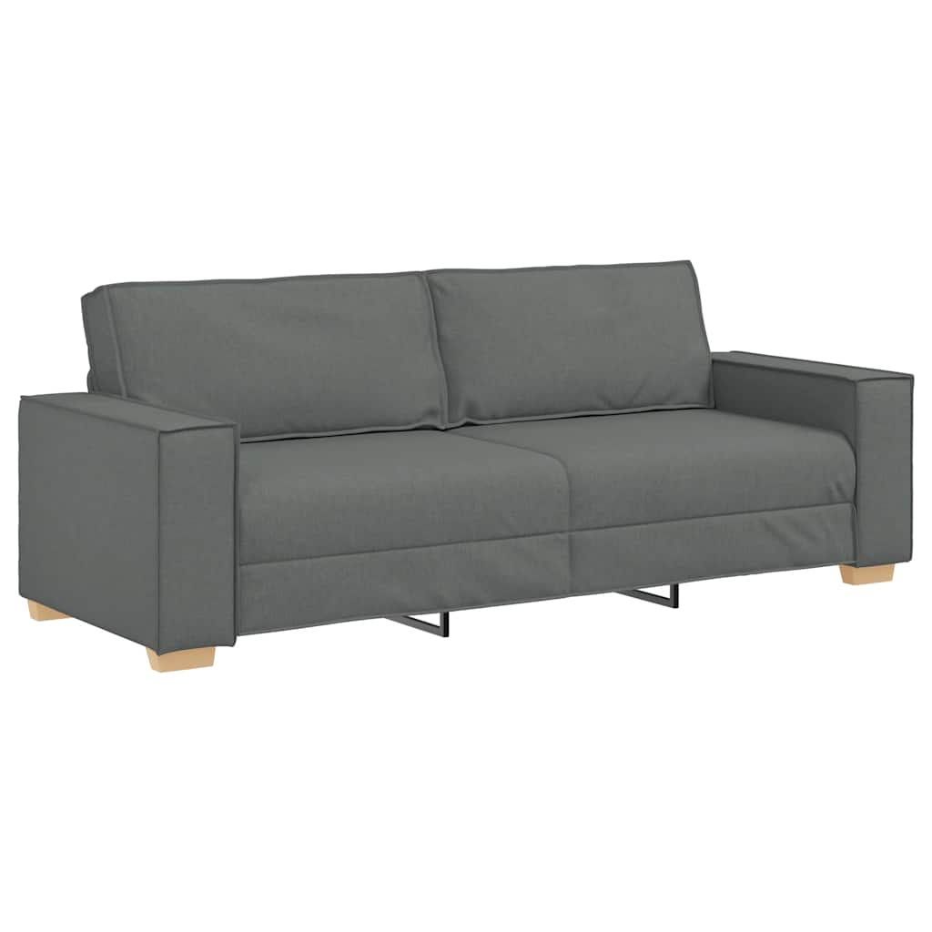Ensemble de canapé 2 pcs avec coussins en tissu gris foncé - XIOS