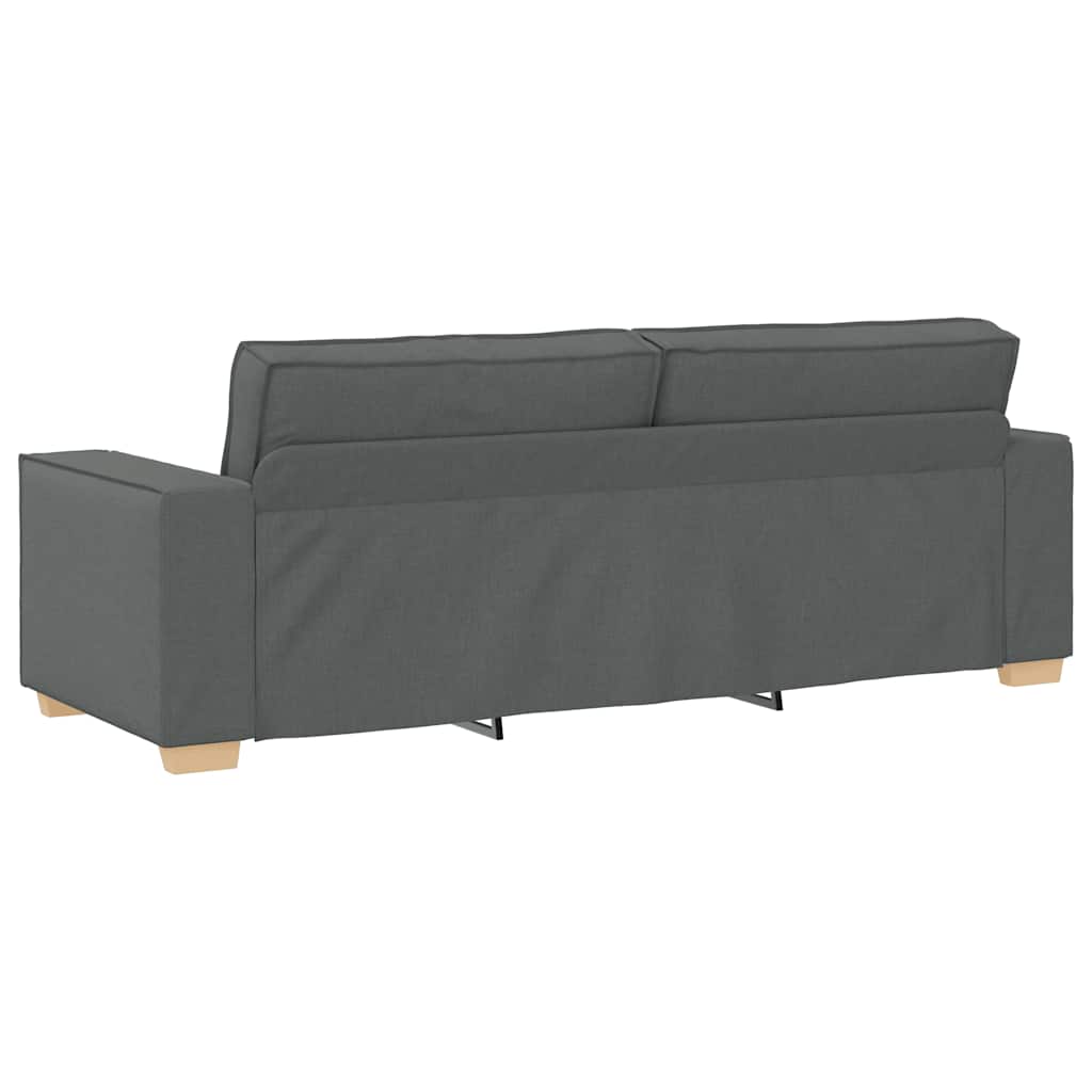 Ensemble de canapé 2 pcs avec coussins en tissu gris foncé - XIOS