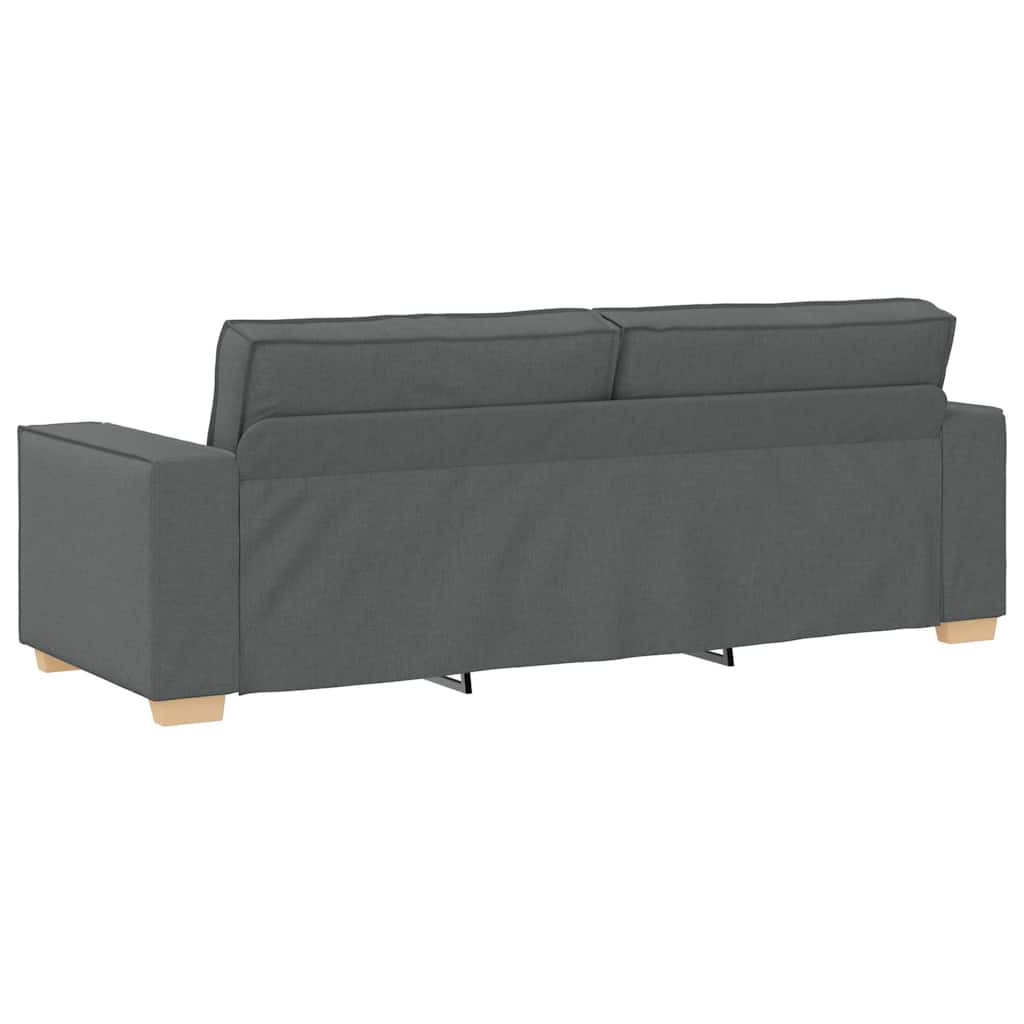 Ensemble de canapé 2 pcs avec coussins en tissu gris foncé