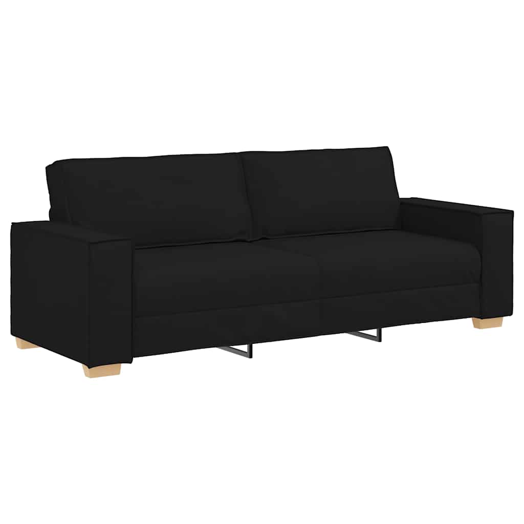 Ensemble de canapé 2 pcs avec coussins en tissu noir - XIOS
