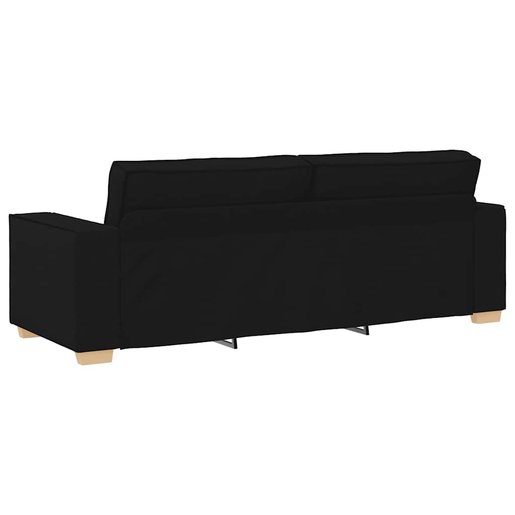 Ensemble de canapé 2 pcs avec coussins en tissu noir - XIOS