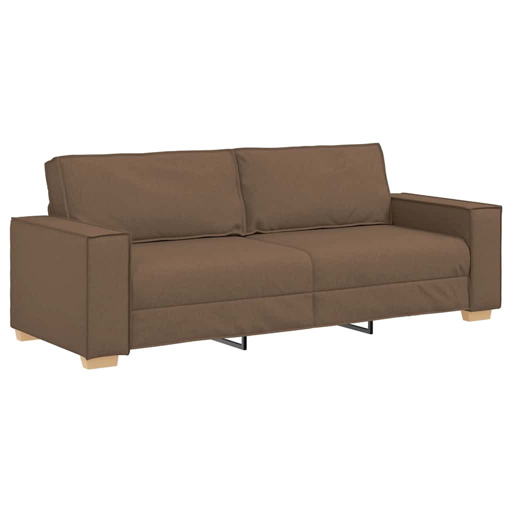 Ensemble de canapé 2 pcs avec coussins en tissu marron - XIOS