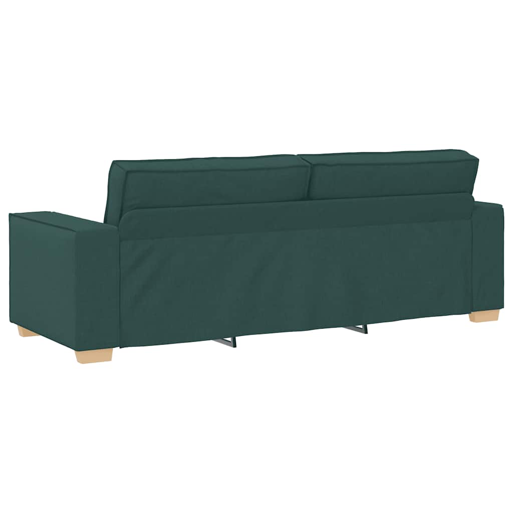 Ensemble de canapé 2 pcs avec coussins en tissu vert foncé - XIOS