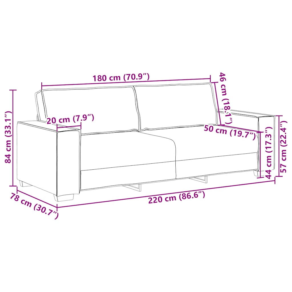 Ensemble de canapé 2 pcs avec coussins en tissu vert foncé