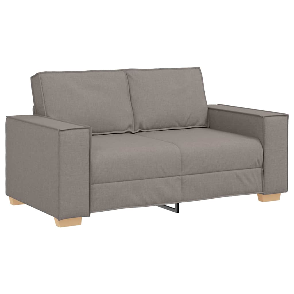 Ensemble de canapé 2 pcs avec coussins en tissu taupe