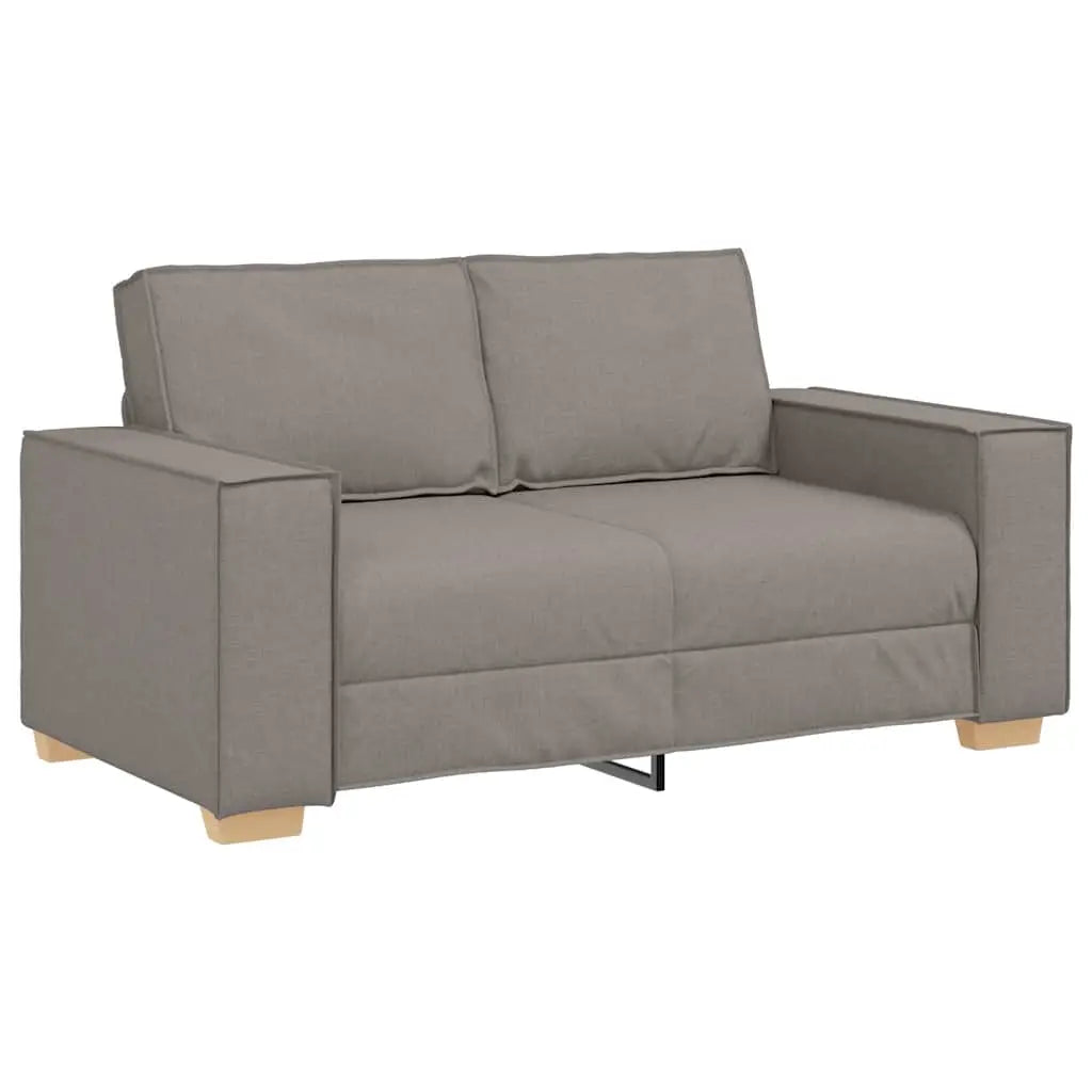 Ensemble de canapé 2 pcs avec coussins en tissu taupe - XIOS