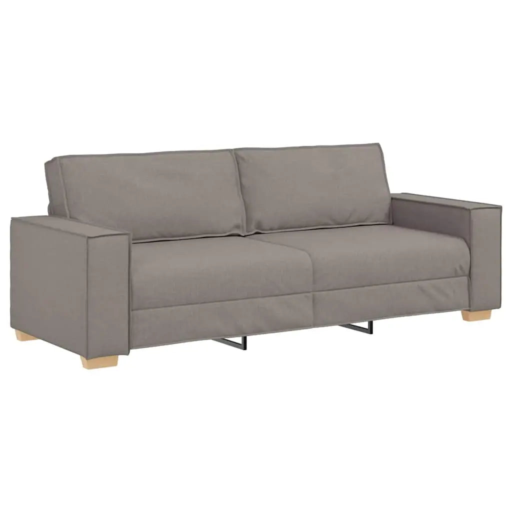Ensemble de canapé 2 pcs avec coussins en tissu taupe - XIOS