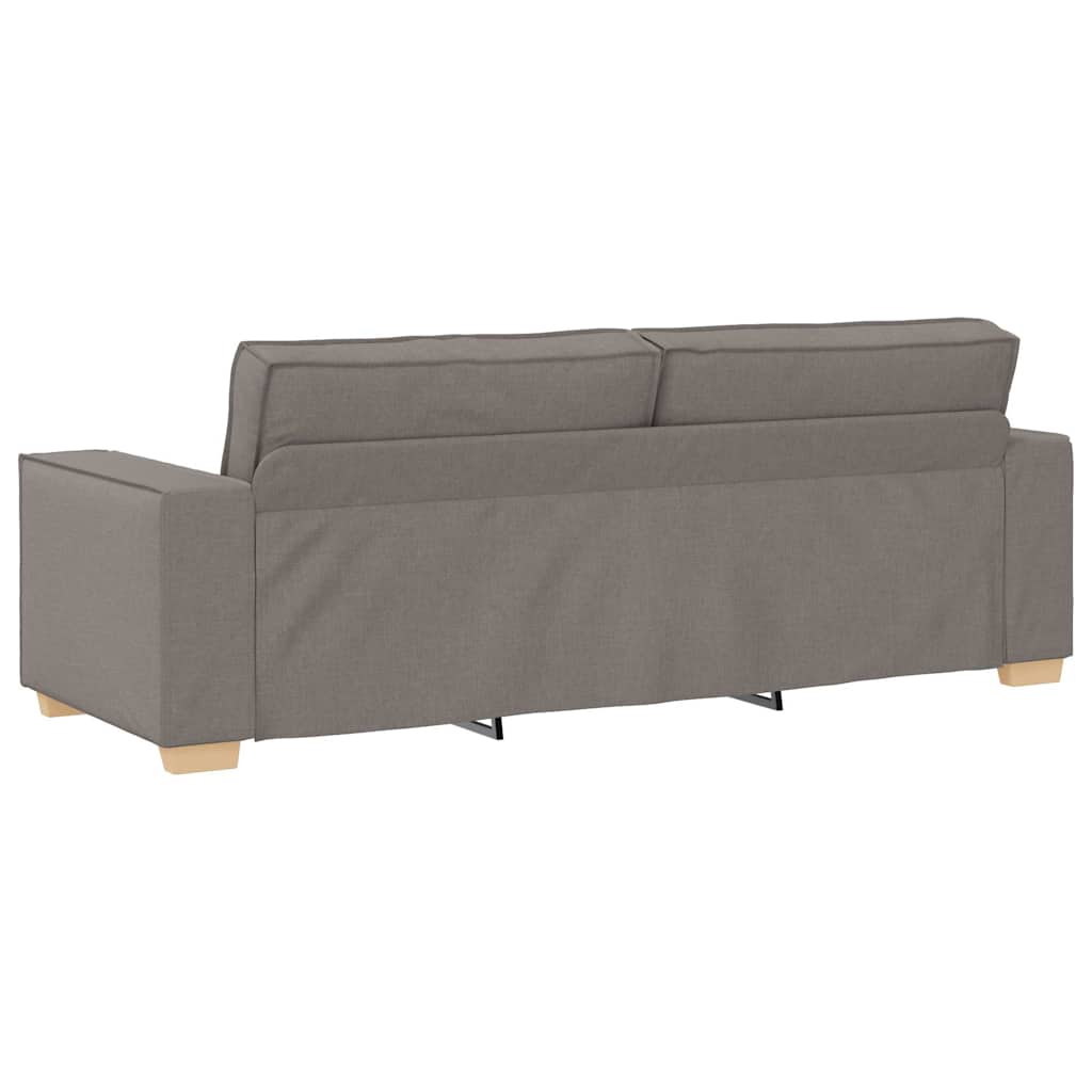 Ensemble de canapé 2 pcs avec coussins en tissu taupe