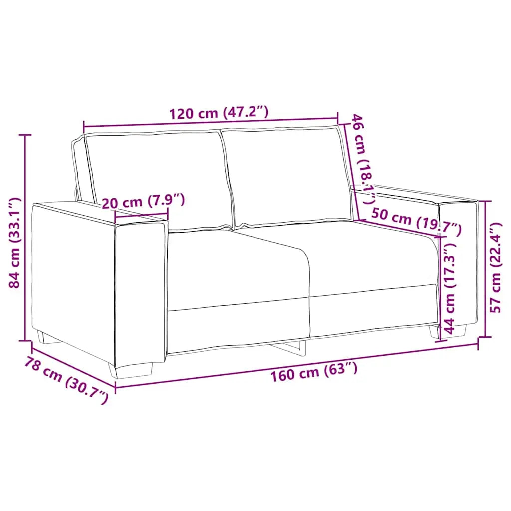 Ensemble de canapé 2 pcs avec coussins en tissu crème - XIOS