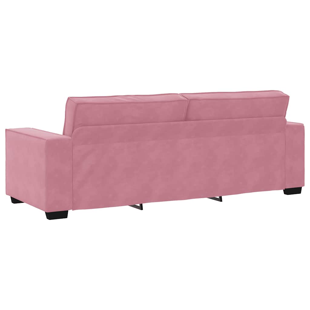 Ensemble canapé 2 pcs avec coussins velours rose
