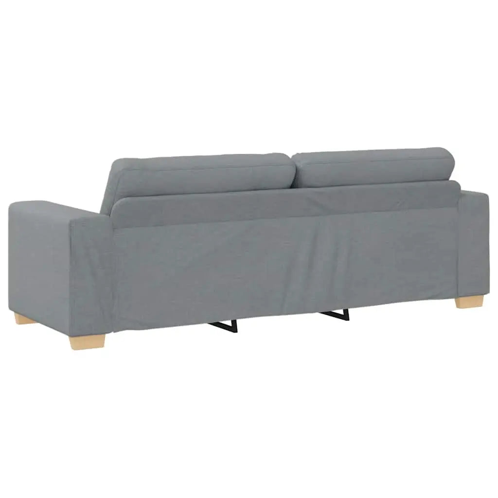 Ensemble de canapé 2 pcs avec coussins en tissu gris clair - XIOS