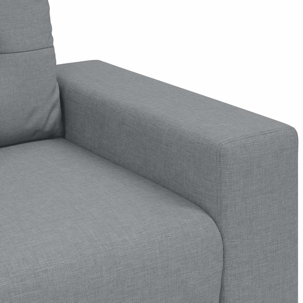 Ensemble de canapé 2 pcs avec coussins en tissu gris clair
