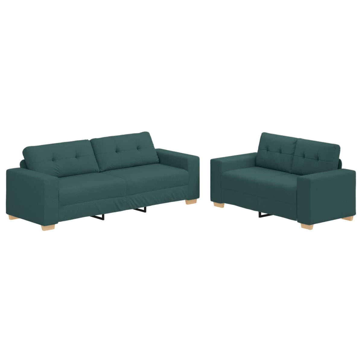 Canapé 2 pc Vert foncé Tissu - XIOS