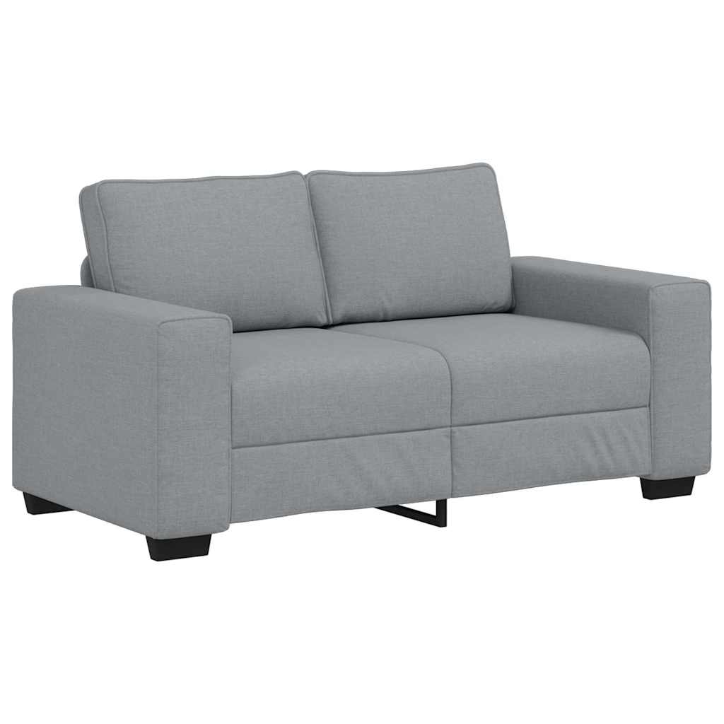 Ensemble de canapé 2 pcs avec coussins en tissu gris clair