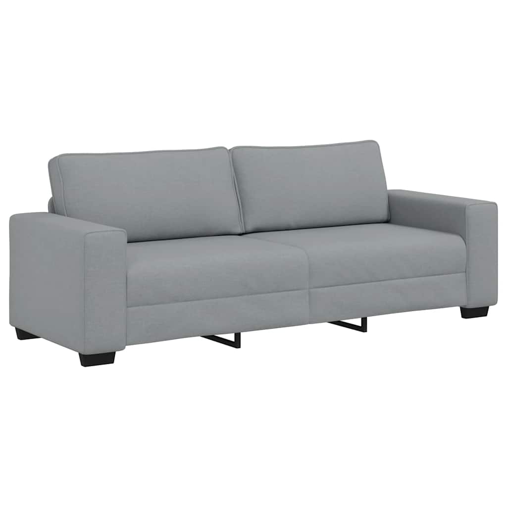 Ensemble de canapé 2 pcs avec coussins en tissu gris clair