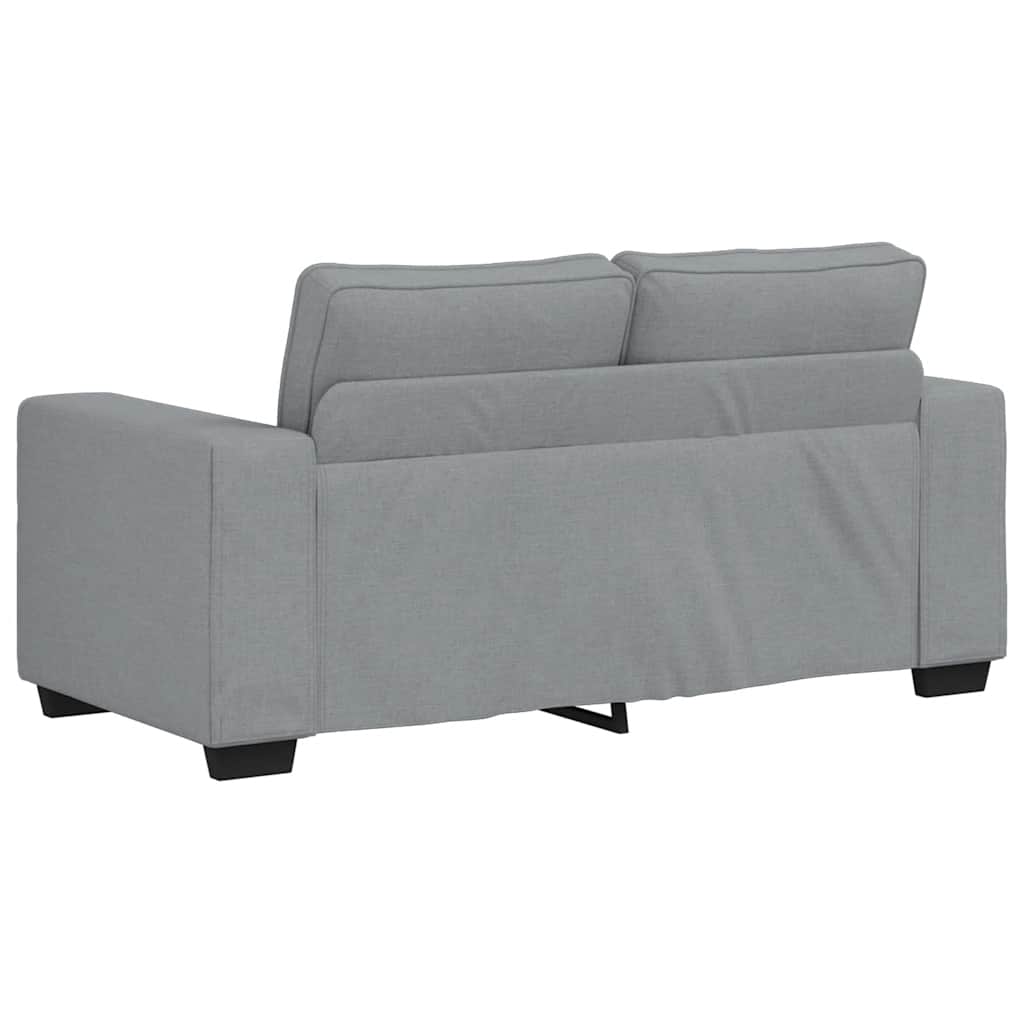 Ensemble de canapé 2 pcs avec coussins en tissu gris clair