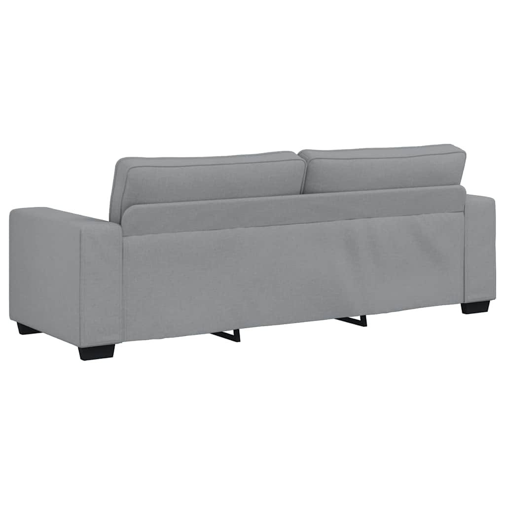 Ensemble de canapé 2 pcs avec coussins en tissu gris clair