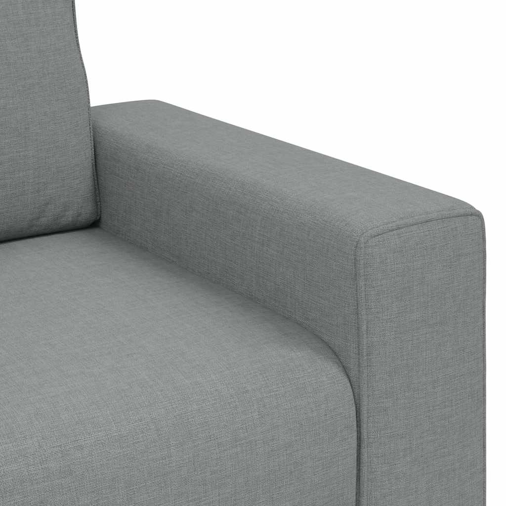 Ensemble de canapé 2 pcs avec coussins en tissu gris clair