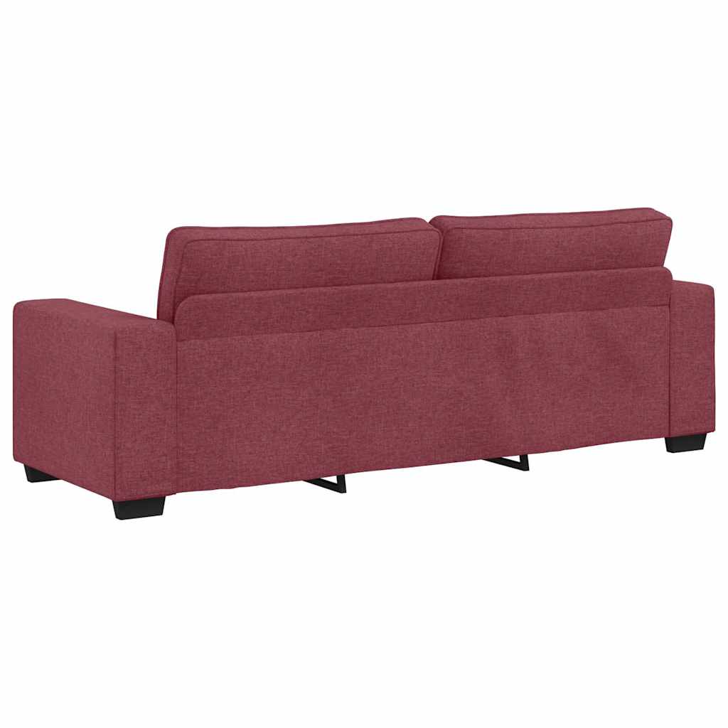 Ensemble de canapé 2 pcs avec coussins en tissu rouge bordeaux - XIOS