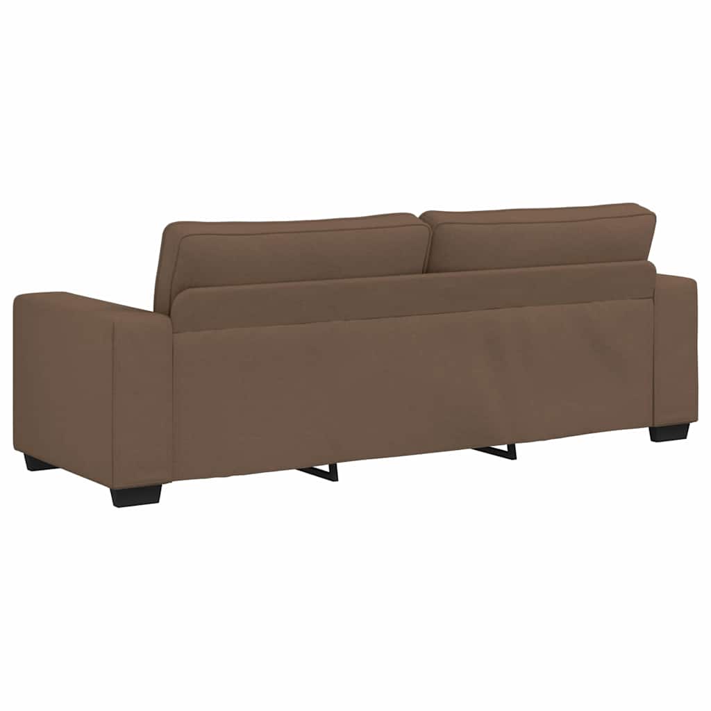 Ensemble de canapé 2 pcs avec coussins en tissu marron - XIOS